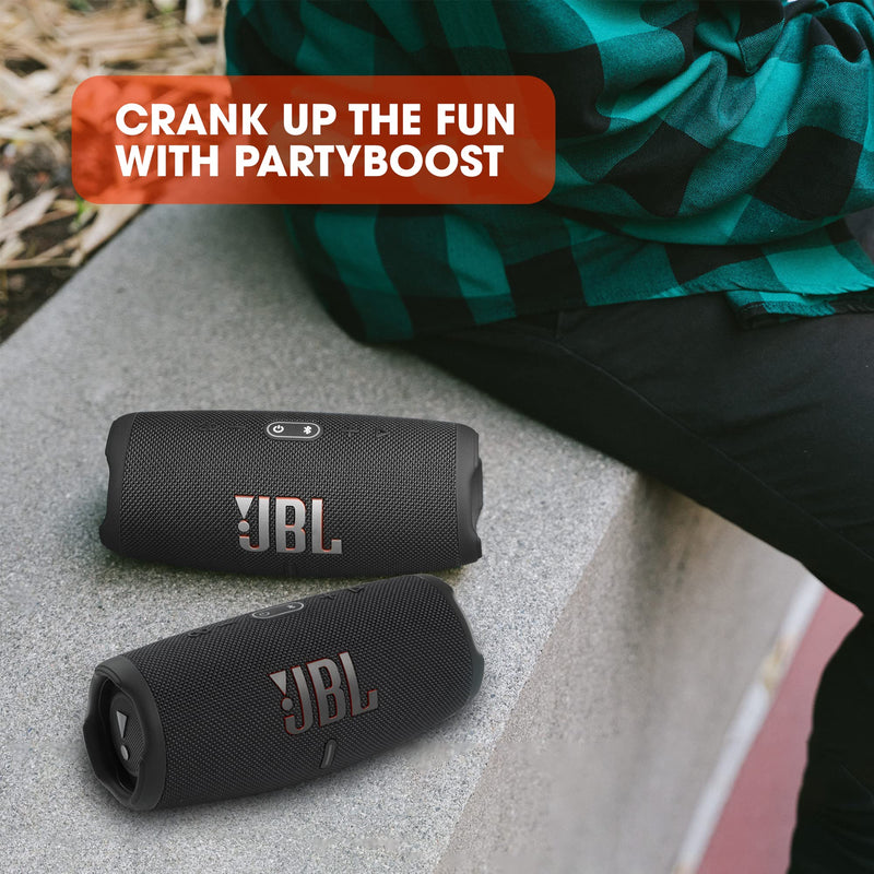 JBL Charge 5 - Portable Bluetooth Speaker with deep bass, IP67 waterproof and dustproof, 20 hours of playtime, built-in powerbank, in black