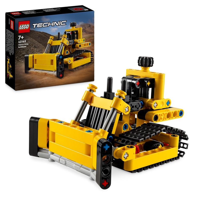 LEGO Technic Heavy-Duty Bulldozer Set, Construction Vehicle Toy for Kids, Boys and Girls with Realistic Features for Imaginative Play, Small Gift Idea 42163