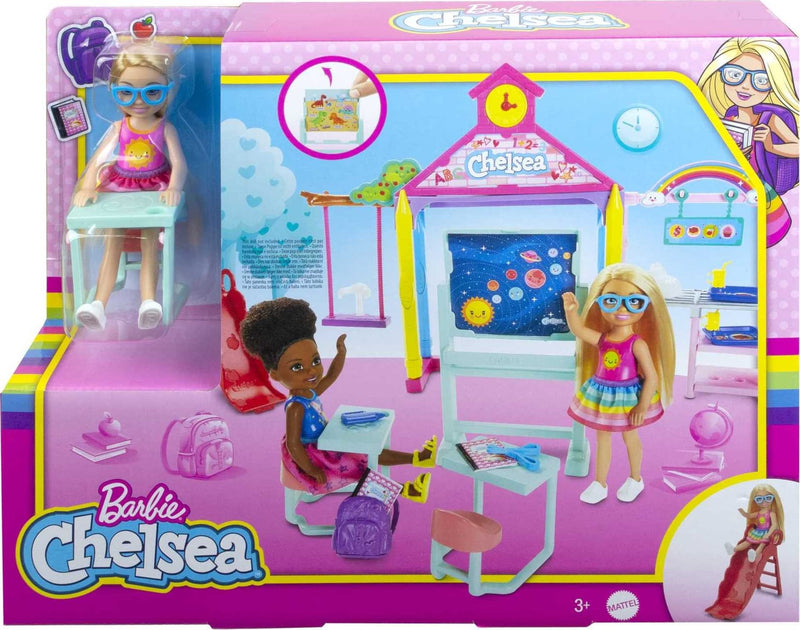 Barbie Club Chelsea Doll and School Playset, 6-Inch Blonde, with Accessories, Gift for 3 to 7 Year Olds, GHV80