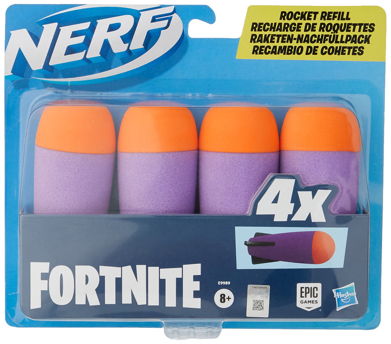 Nerf Fortnite Rocket Refill – Includes 4 Official Nerf Foam Rockets – Compatible with Nerf Fortnite Rocket-Firing Blasters E9989EU4