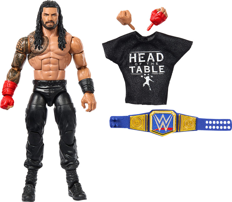 Mattel WWE Roman Reigns Top Picks Elite Collection Action Figure, Articulation & Life-Like Detail, Interchangeable Accessories, 6-Inch (HKN55)