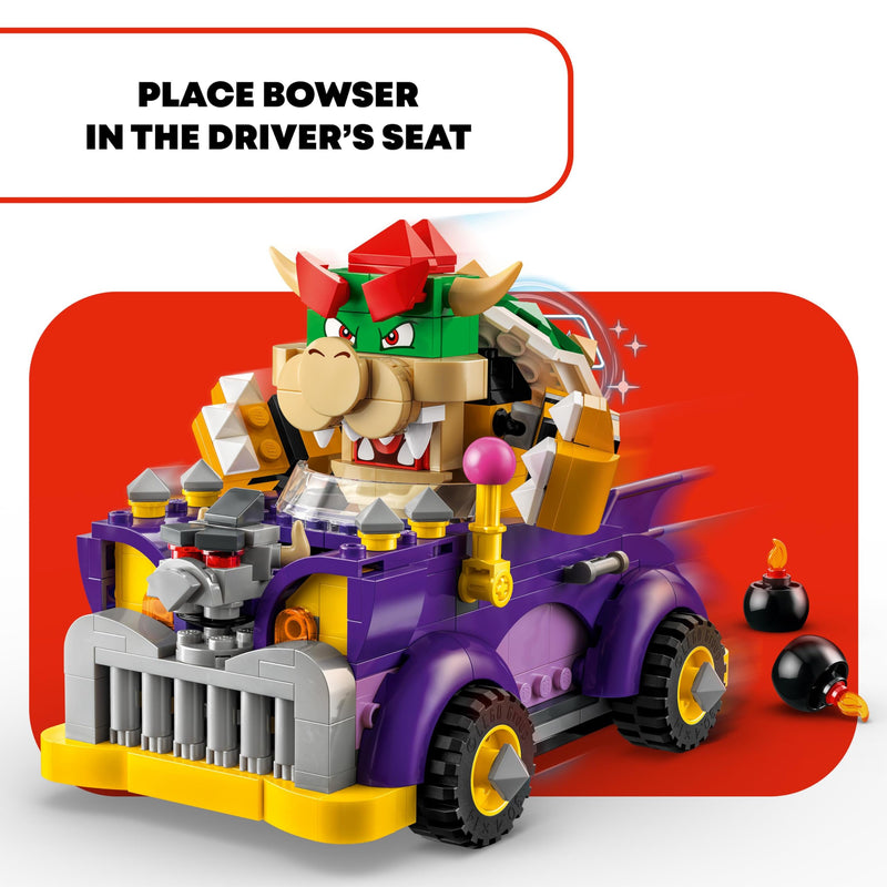 LEGO Super Mario Bowser’s Muscle Car Expansion Set, Collectible Race Kart Toy for 8 Plus Year Old Boys, Girls & Kids with a Bowser Character Figure, Valentine's Day Treat, Small Gifts for Gamers 71431