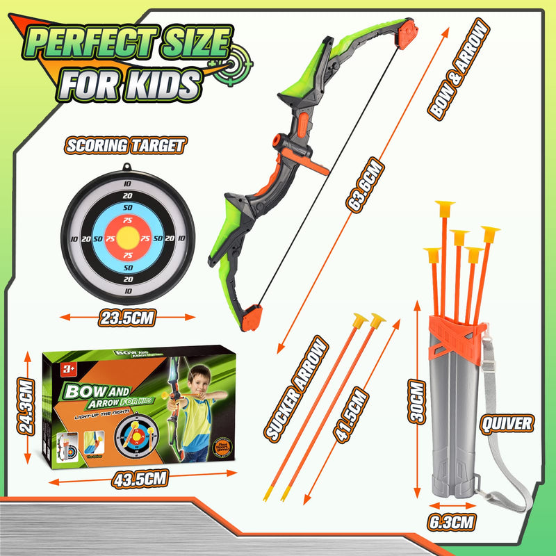 Diyfrety Bow and Arrow Set Kids,Garden Toys for 3 4 5 6 7 8 Year Olds Boys Girls Outdoor Toys for 8 9 10 11 12 Year Olds Boys Gifts for 3-12 for Year Olds Boys Archery Set for Kids Boys Toys Age 3-12