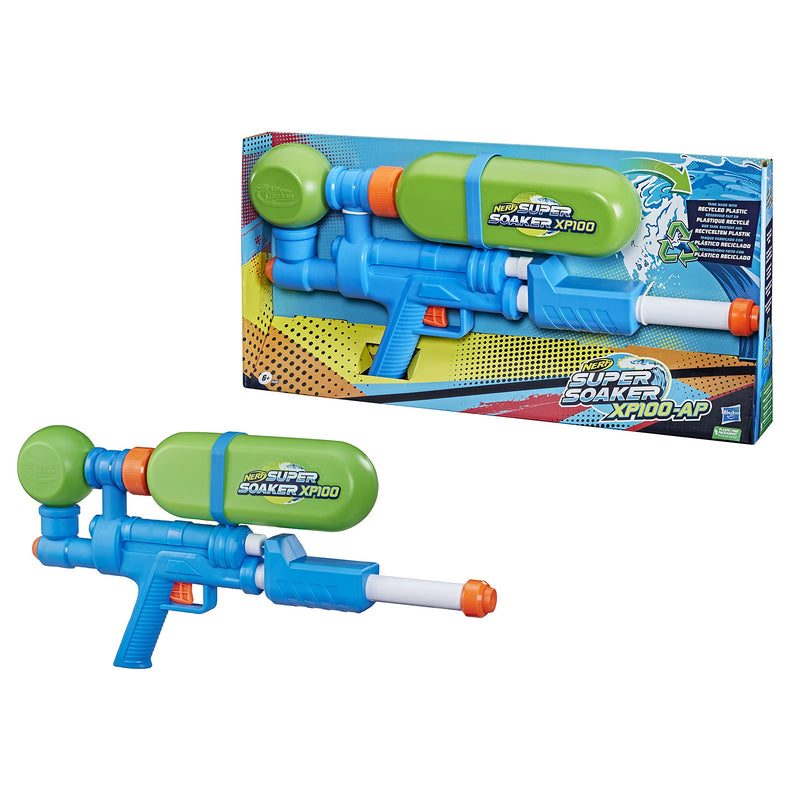 Nerf Super Soaker XP100 Water Blaster – Air-Pressurised Continuous Blast – Removable Tank – For Kids, Teens, Adults