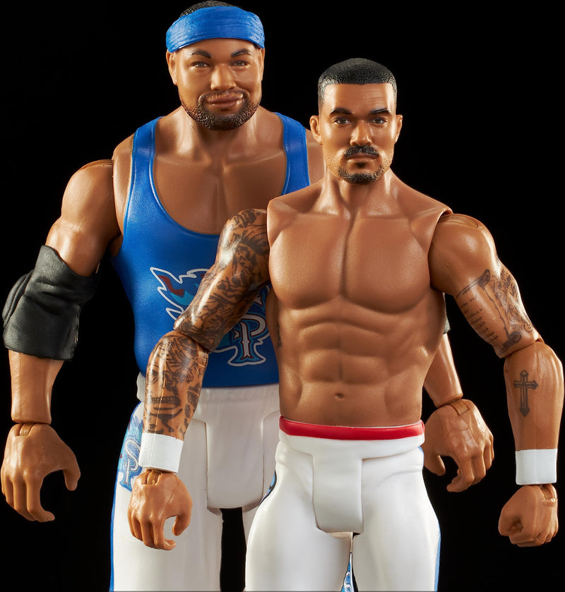 Mattel WWE Action Figure Battle Pack 2 Pack with Mattel WWE Championship Title Championship Showdown The New Day Montez Ford & Angelo Dawkins (HLL83)