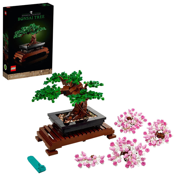 LEGO 10281 Icons Bonsai Tree Set for Adults, Plants Home Décor Set with Flowers, DIY Projects, Relaxing Creative Activity, Valentine's Day Treat, Gifts for Women, Men, Her & Him, Botanical Collection