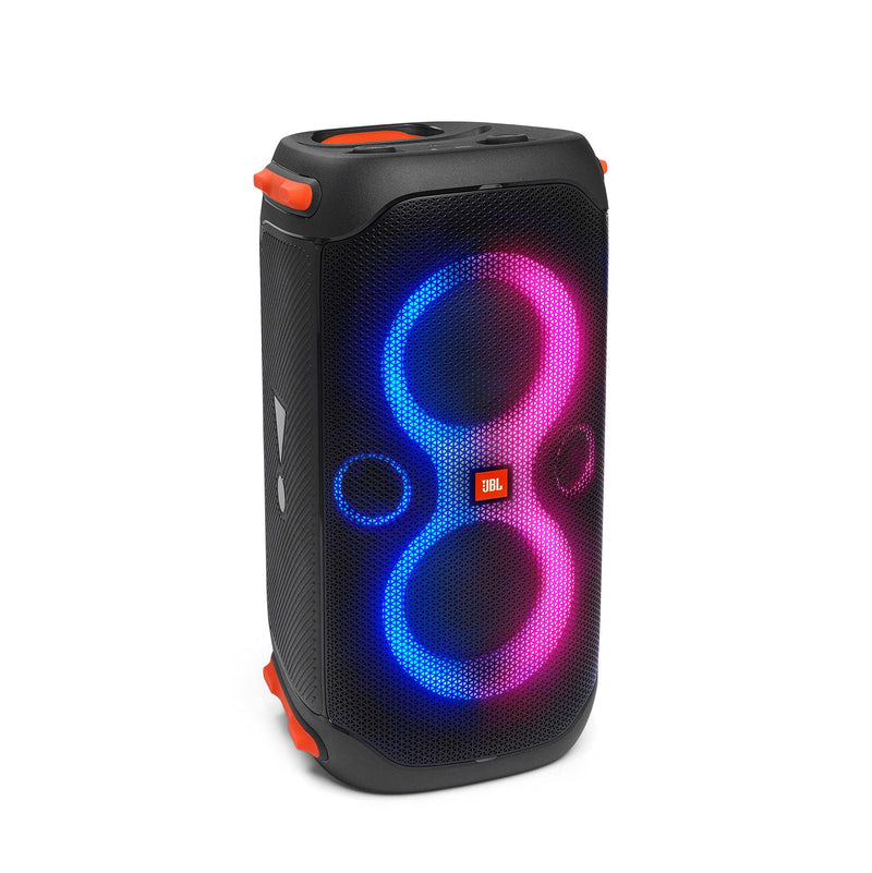 JBL PartyBox110 Portable Indoor and Outdoor Party Speaker with Built-In Lights, IPX4 Splashproof Design, Deep Bass and 12 Hours of Playtime, in Black