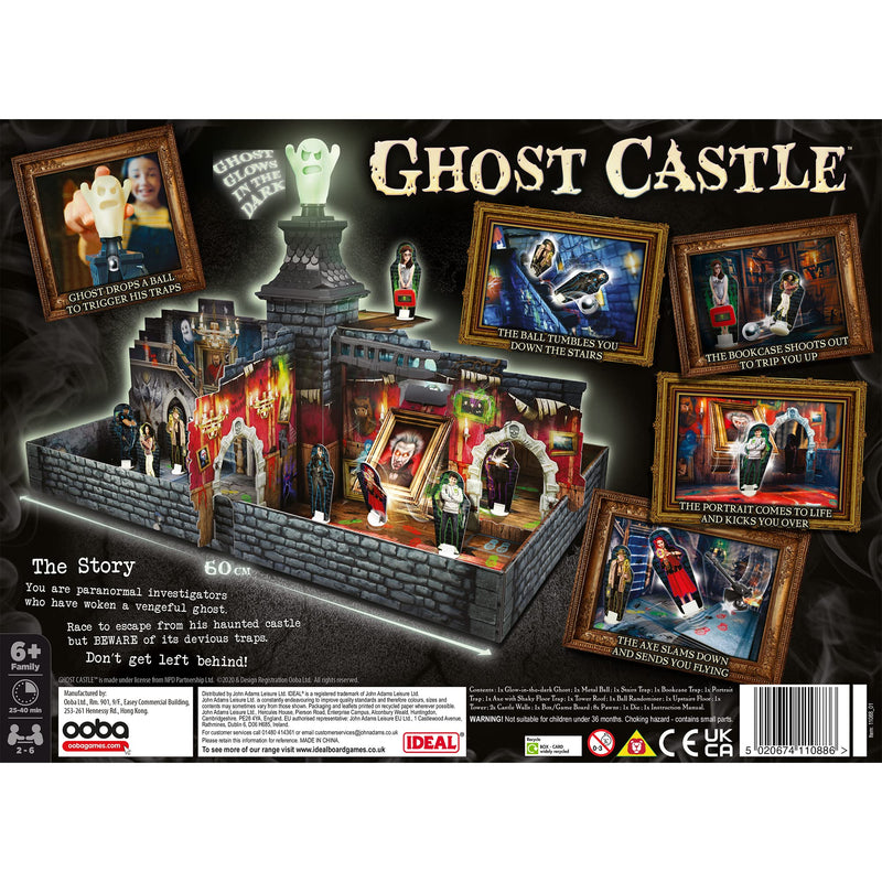 IDEAL | Ghost Castle: Avoid the traps and escape the haunted castle! | Family Games | For 2-6 Players | Ages 6+