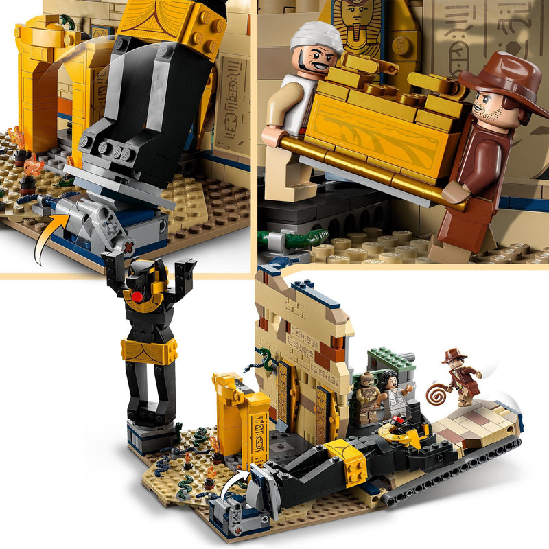 LEGO 77013 Indiana Jones Escape from the Lost Tomb Building Toy with Temple and Mummy Minifigure, Raiders of the Lost Ark Set, Birthday Gift Idea for Kids