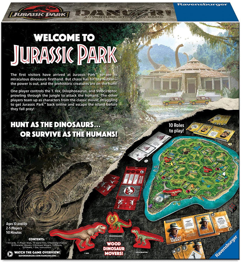 Ravensburger Jurassic Park Danger! Adventure Strategy Board Game for Kids & Adults Age 10 Years Up - Family Games - 2 to 5 Players