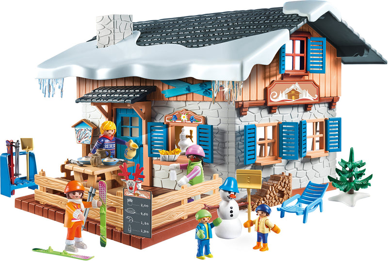 Playmobil 9280 Family Fun Ski Lodge, For Children Ages 4+, Fun Imaginative Role-Play, PlaySets Suitable for Children Ages 4+
