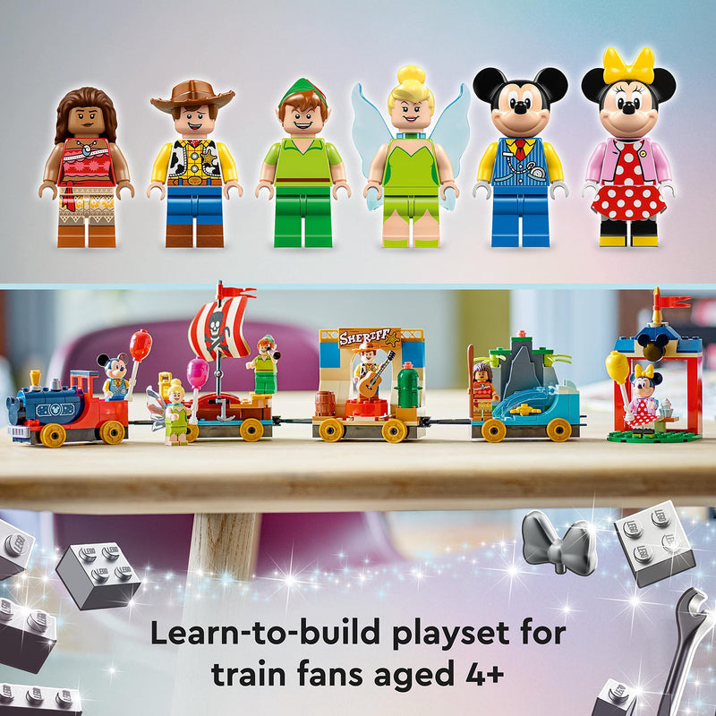 LEGO 43212 Disney: Disney Celebration Train Set with Moana, Woody, Peter Pan and Tinker Bell Parade Floats plus Mickey and Minnie Mouse, Toy for Kids Aged 4 Plus, Disney's 100th Anniversary Series