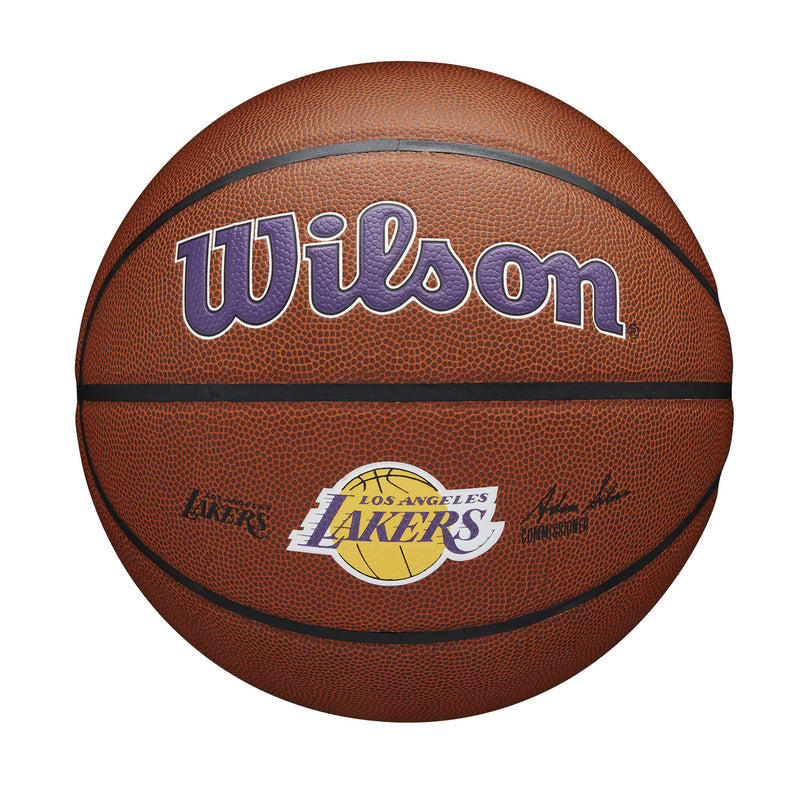 Wilson Basketball, Team Alliance Model, LOS ANGELES LAKERS, Indoor/Outdoor, Mixed Leather, Size: 7