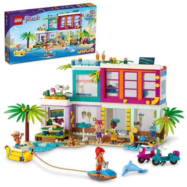 LEGO 41709 Building Set, Friends Holiday Beach House, Multicolour