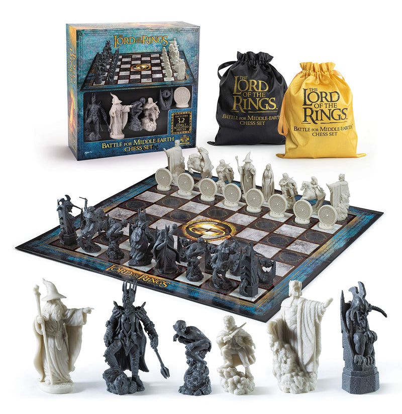 The Noble Collection The Lord of the Rings - Chess Set: Battle for Middle-Earth,Black, For 5 Players