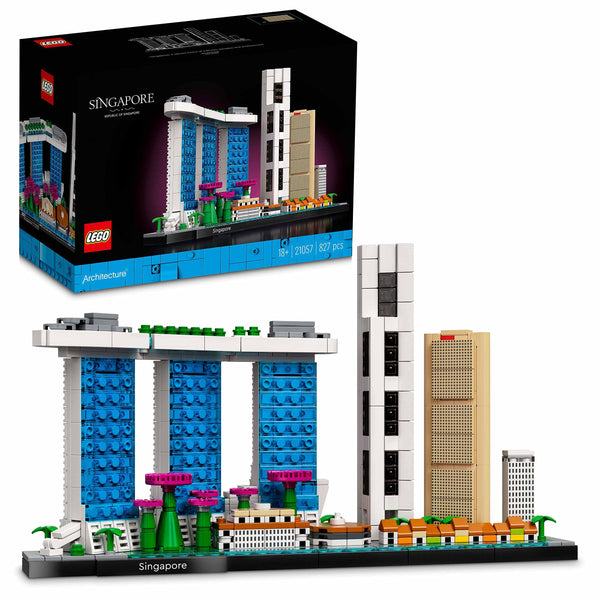 LEGO 21057 Architecture Singapore Model Building Set for Adults, Skyline Collection, Collectible Crafts Construction, Home Décor Gift Idea for Men, Women, Husband, Wife, Him or Her