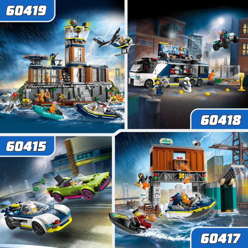 LEGO City Police Car and Muscle Car Chase, Racing Vehicle Toys for 6 Plus Year Old Boys & Girls, Fun Gift for Kids Who Love Pretend Play, Includes Officer and Crook Minifigures 60415