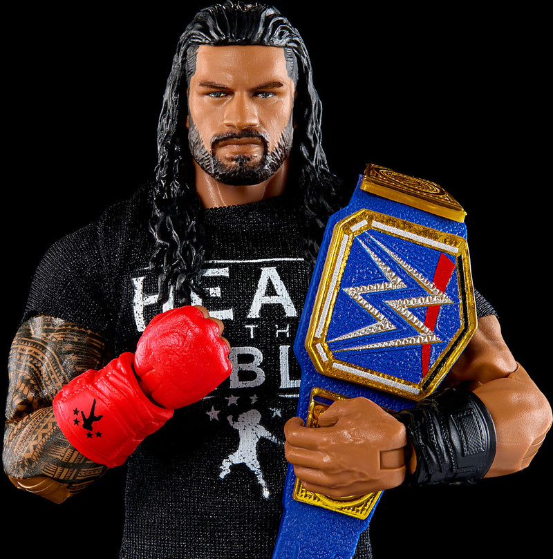 Mattel WWE Roman Reigns Top Picks Elite Collection Action Figure, Articulation & Life-Like Detail, Interchangeable Accessories, 6-Inch (HKN55)