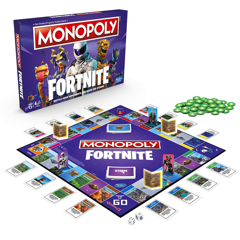 Hasbro Monopoly: Fortnite Edition Board Game Inspired by Fortnite Video Game Ages 13 and Up, Nylon/a, 4.1 x 40 x 26.6 cm