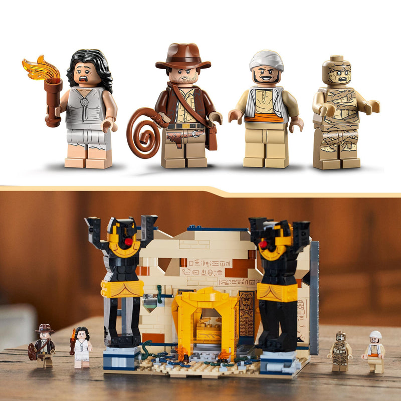 LEGO 77013 Indiana Jones Escape from the Lost Tomb Building Toy with Temple and Mummy Minifigure, Raiders of the Lost Ark Set, Birthday Gift Idea for Kids