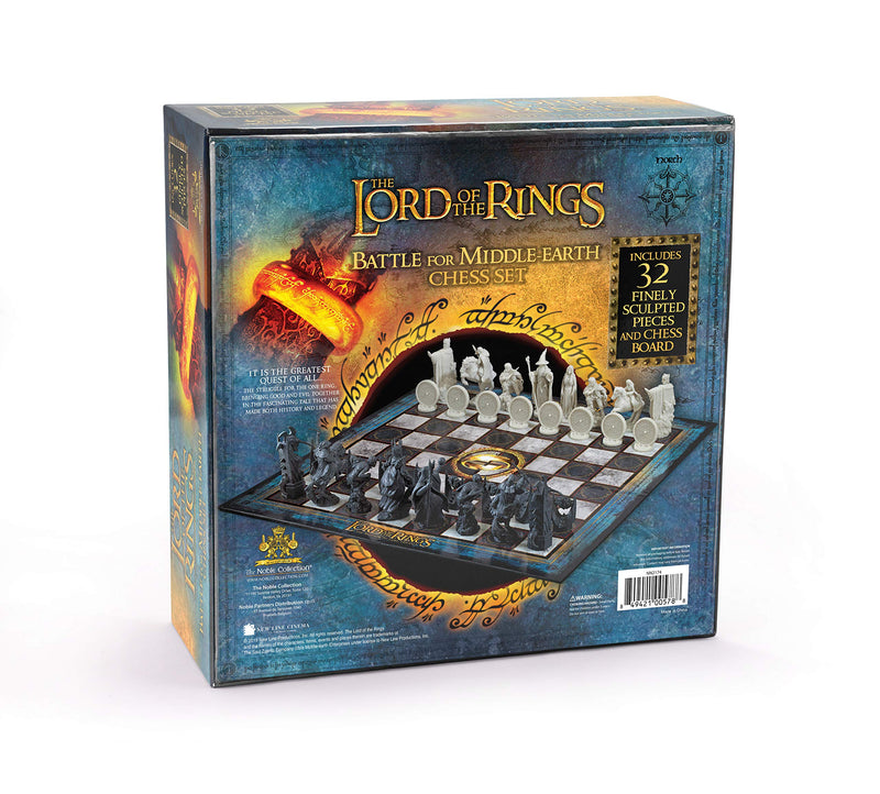 The Noble Collection The Lord of the Rings - Chess Set: Battle for Middle-Earth,Black, For 5 Players