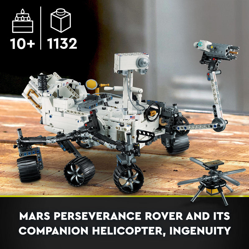 LEGO 42158 Technic NASA Mars Rover Perseverance Space Set with AR App Experience, Science Discovery Set, Learn About Vehicle Engineering, Construction Toy, Birthday Gift for Kids 10 Years and Up