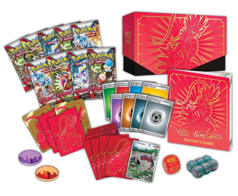 Pokémon TCG: Scarlet and Violet Elite Trainer Box - Koraidon (1 Full Art Promo Card, 9 Boosters and Premium Accessories)