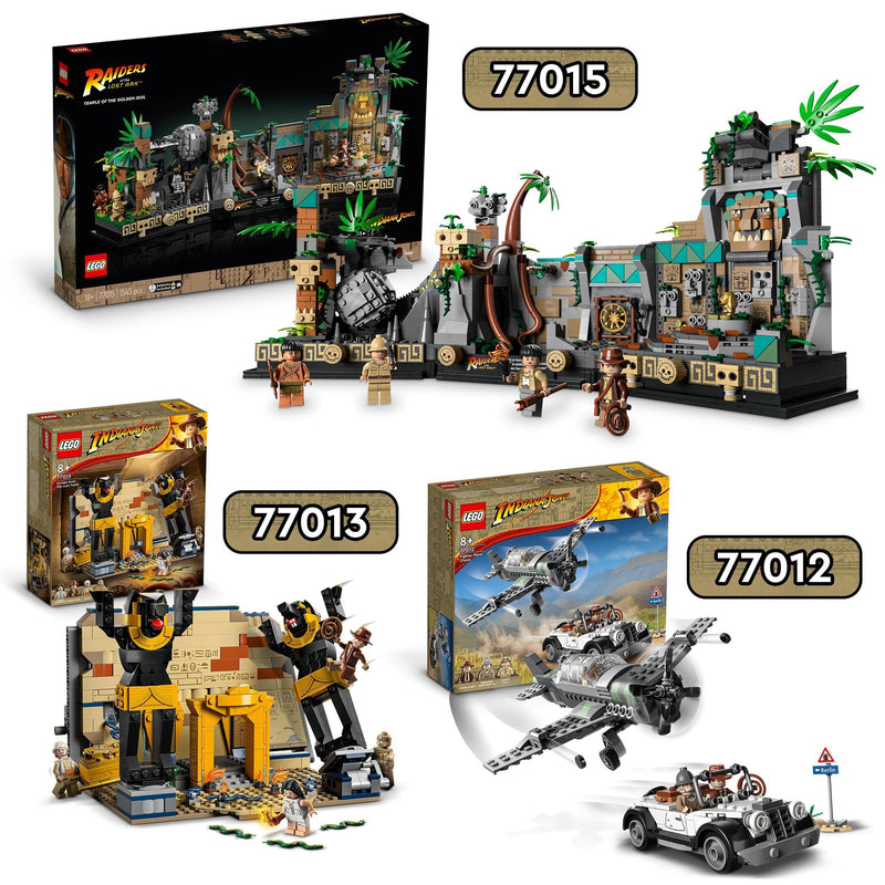 LEGO 77013 Indiana Jones Escape from the Lost Tomb Building Toy with Temple and Mummy Minifigure, Raiders of the Lost Ark Set, Birthday Gift Idea for Kids