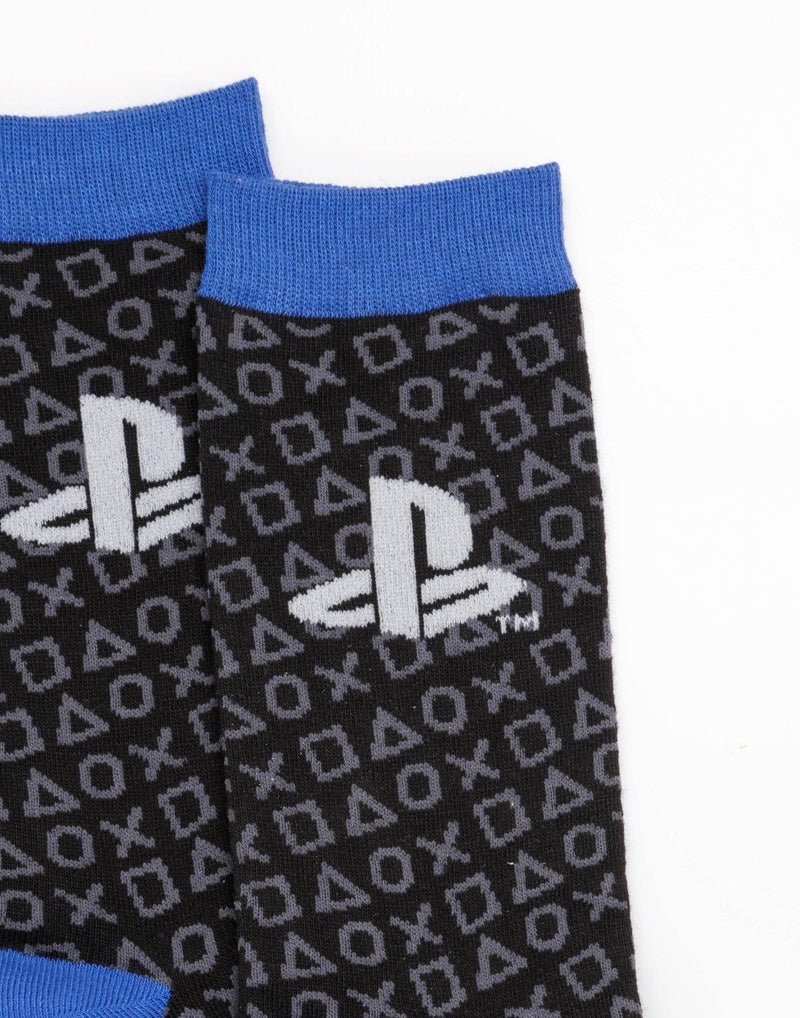 Playstation Cup and Socks for Kids | Video Game Console Logo Coffee Mug One Size Socks | Gaming Presents Birthday Christmas | Blue Black Ceramic Homeware 11oz