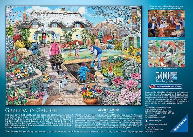 Ravensburger Grandad’s Garden 500 Piece Jigsaw Puzzle for Adults & Kids Age 10 Years Up